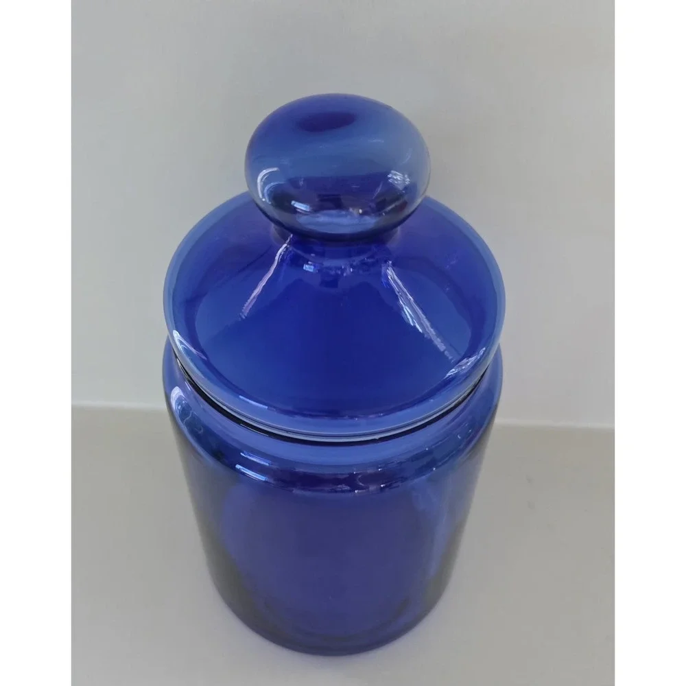 Cobalt Blue‎ Apothecary Canister Storage Jar With Lid